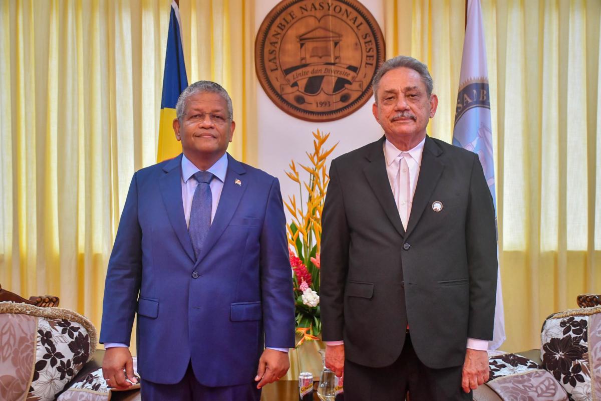President Ramkalawan and Speaker Mancienne
