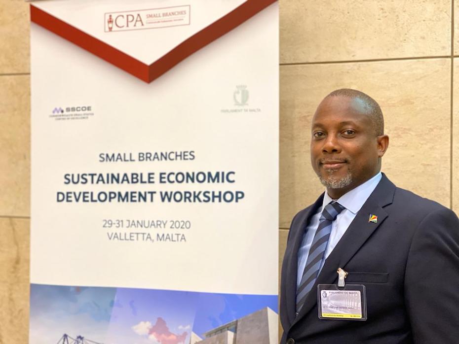 The National Assembly Represented by Hon. Gervais Henrie Participates in CPA Small Branches Workshop on Sustainable Economic Development