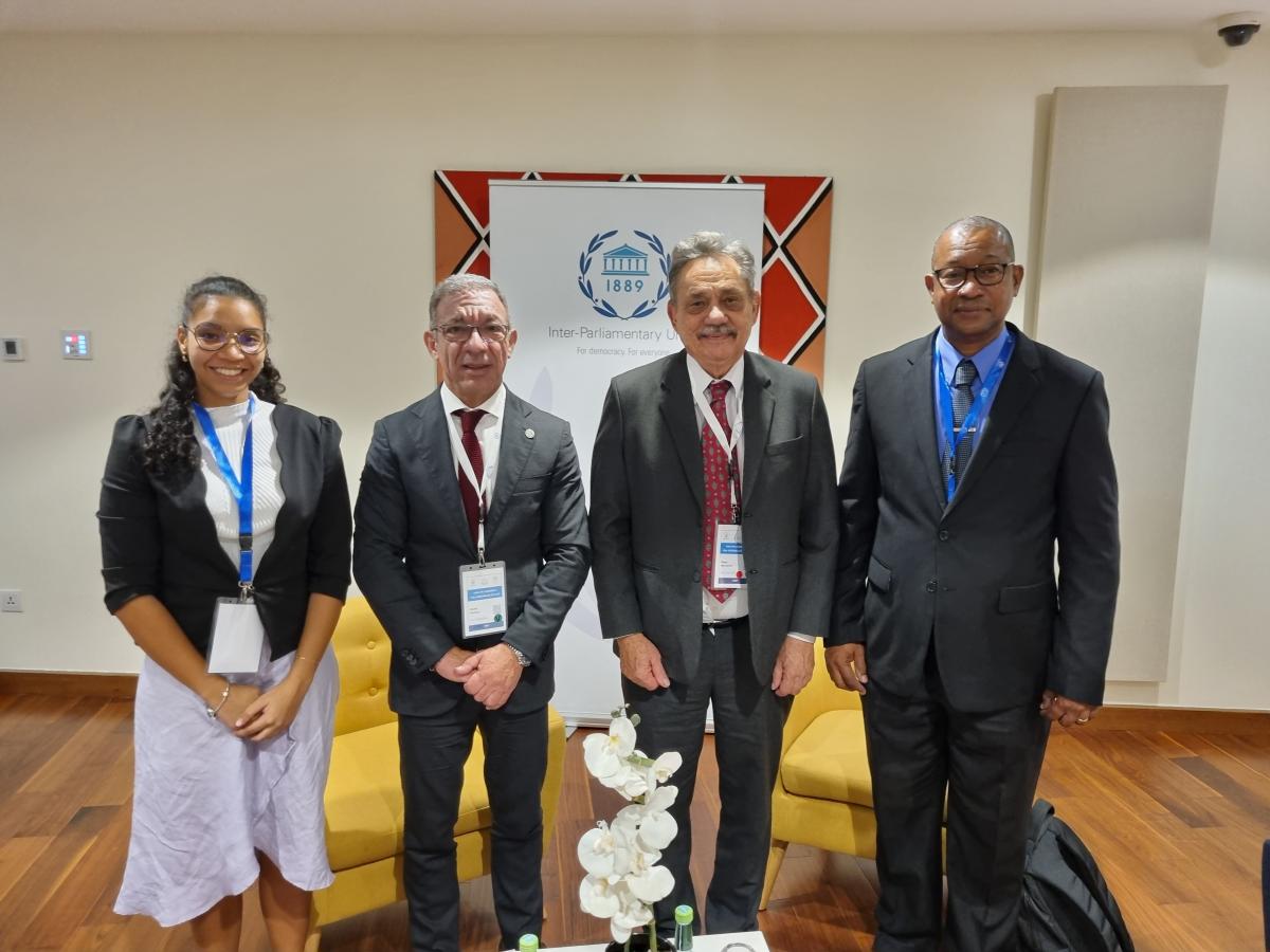 The Delegation with the President of the IPU