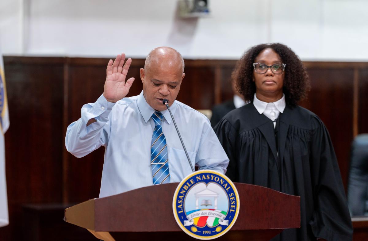 Swearing in of Hon. Gerard Bijoux