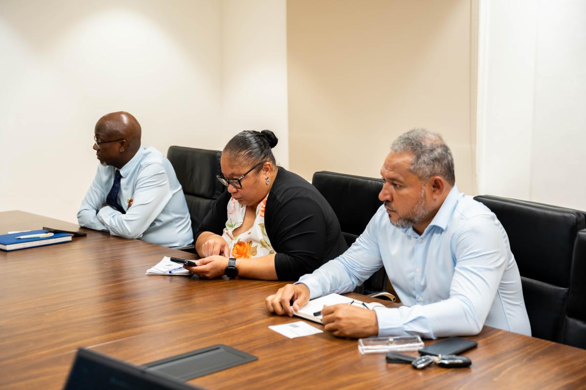 Deputy Speaker Hon. Gervais Henrie, Hon. Audrey Vidot, and Hon. Phillip Monthy