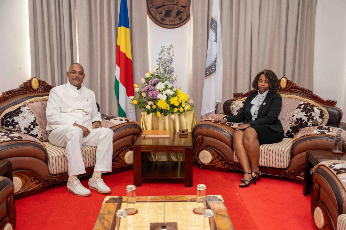 President H.E. Dr. Herminie and Speaker Hon. Ernesta