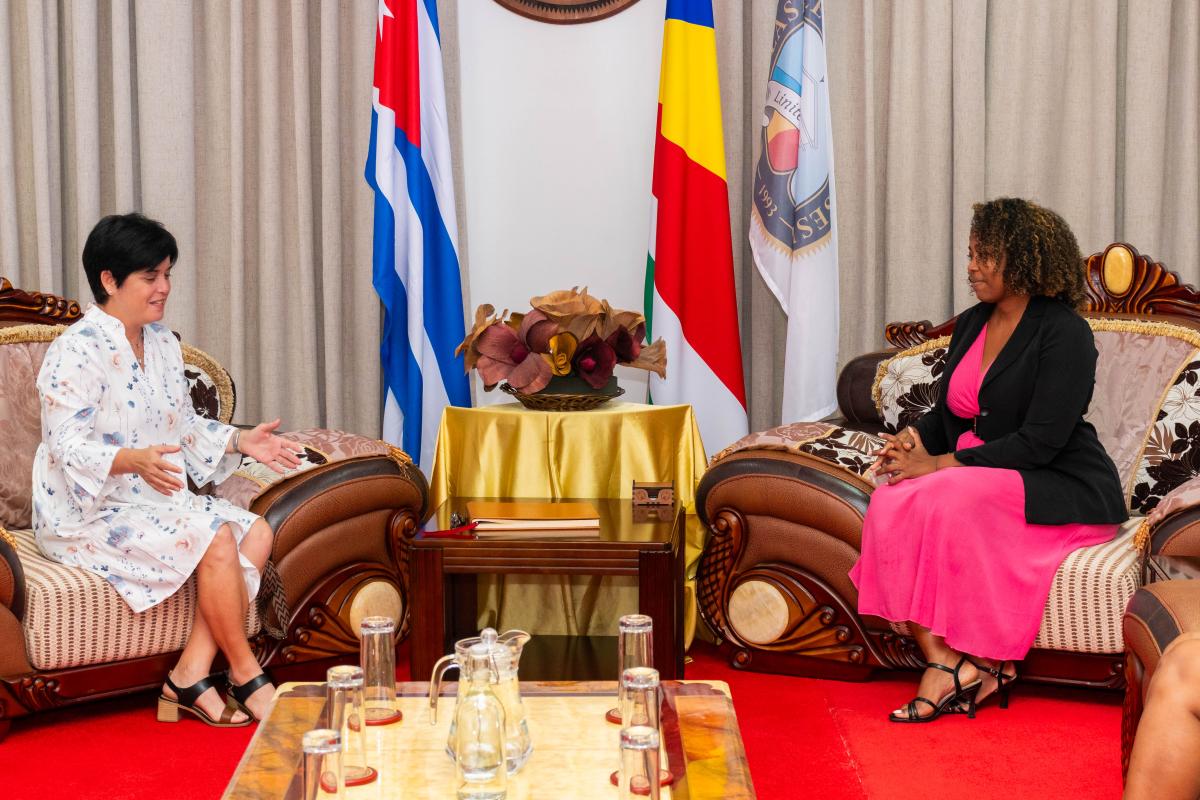 Speaker, Hon. Azarel Ernesta and Ambassador Hernandez Caneiro