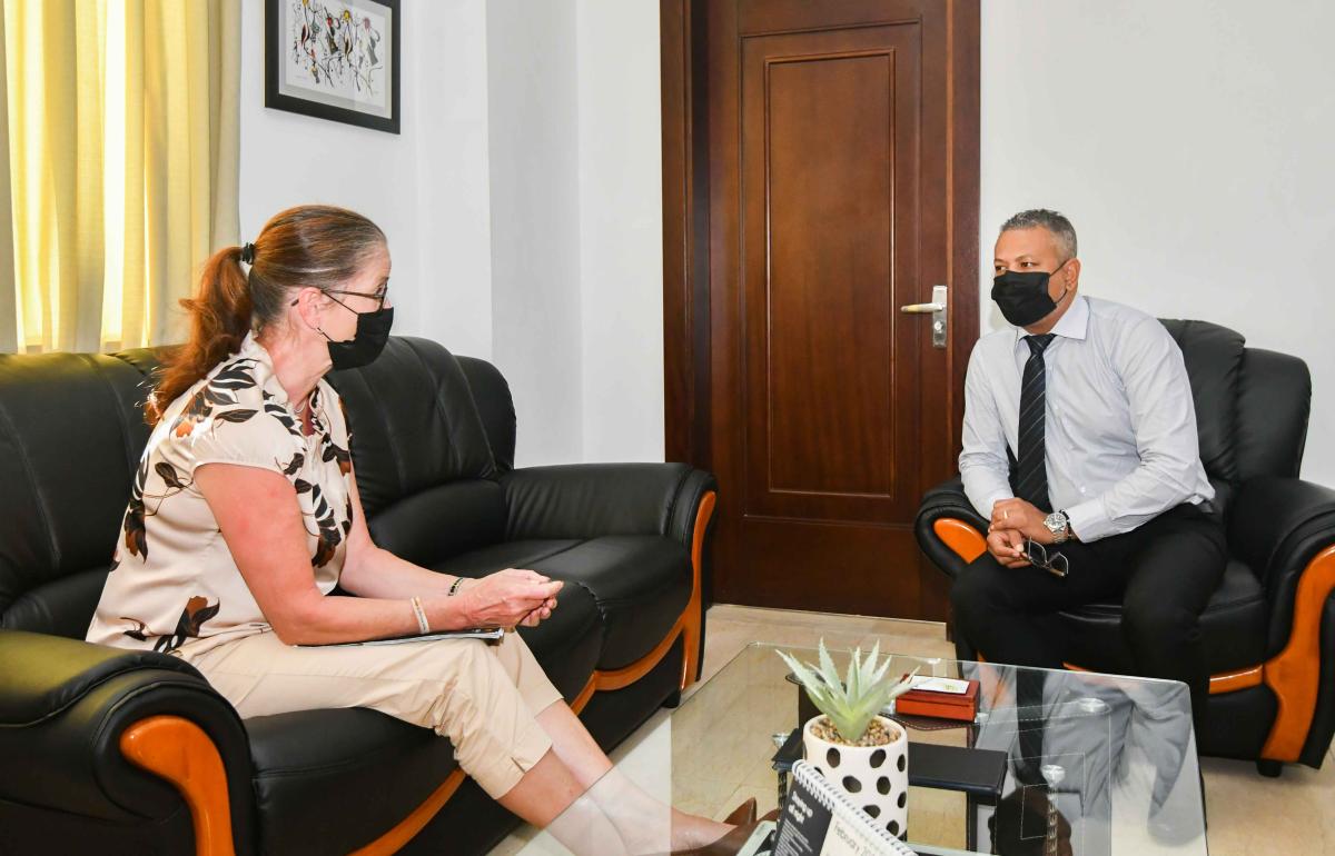 The Ambassador of Germany with Hon Pillay