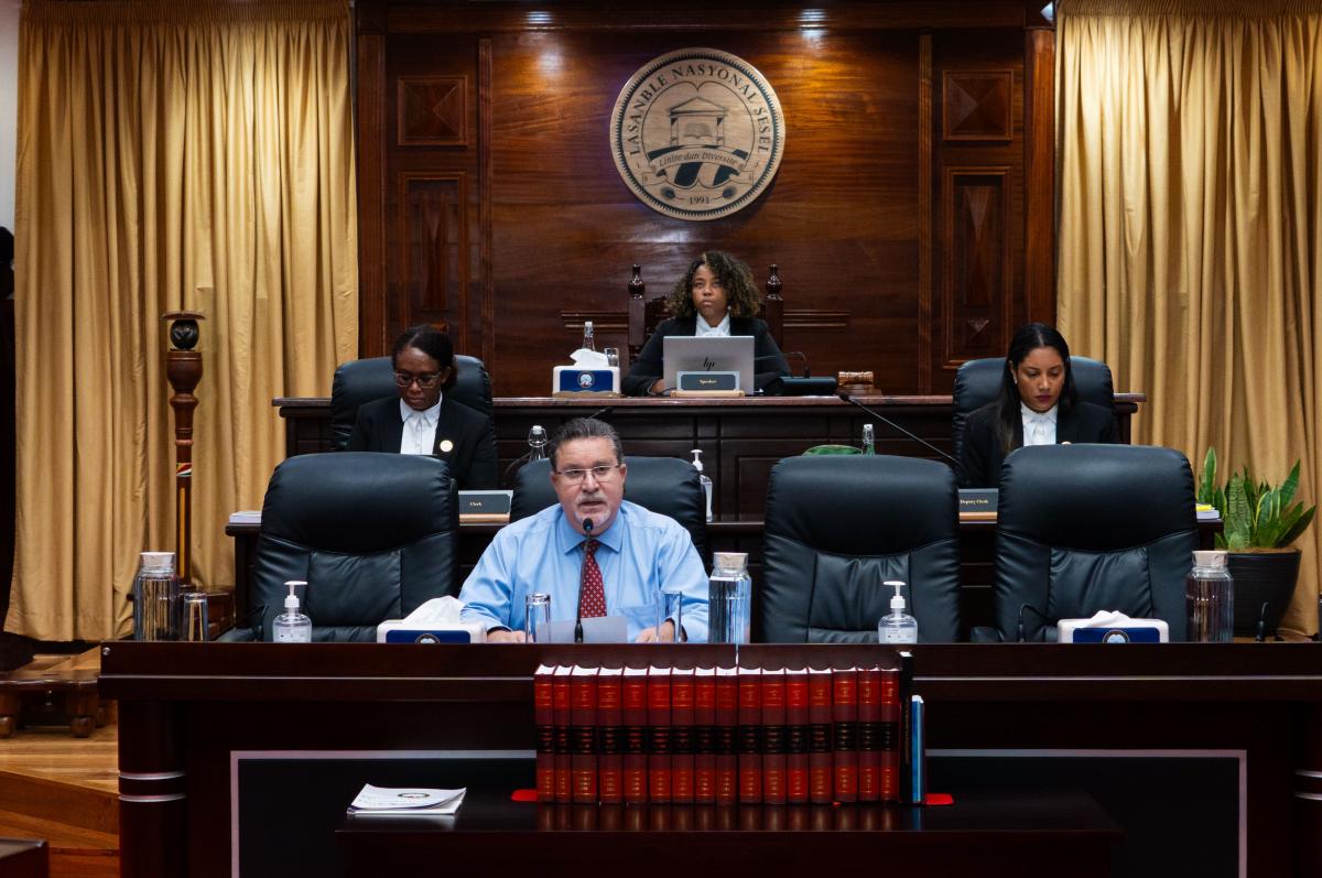 Minister for Finance delivering his speech