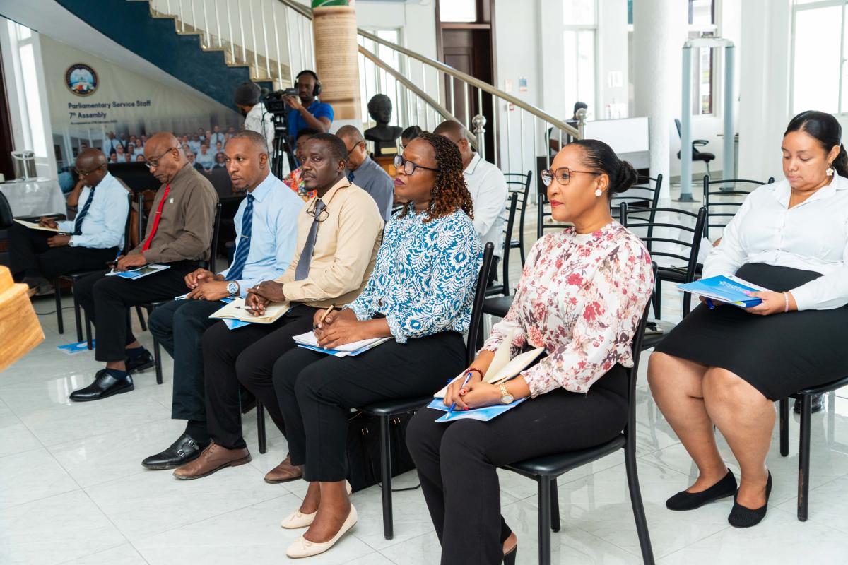 Members listening during presentation