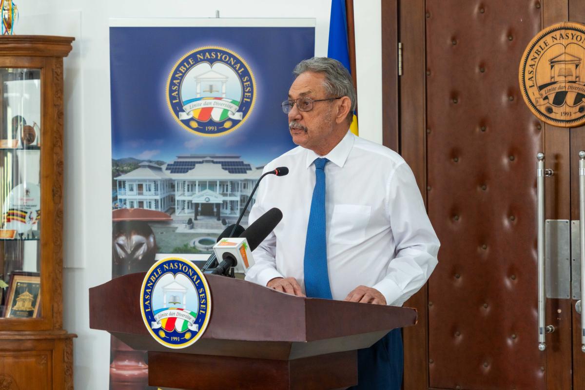 Speaker delivering his speech