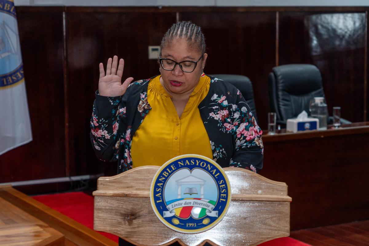 DSC Chairperson Hon. Audrey Vidot