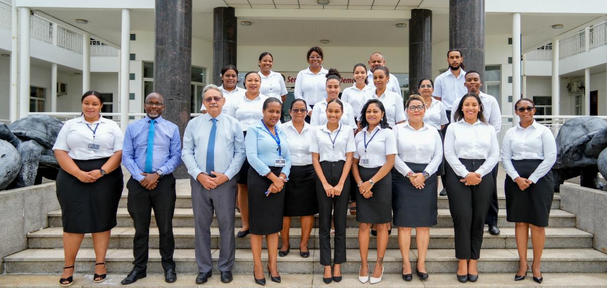 Group photo of all staff in attendance