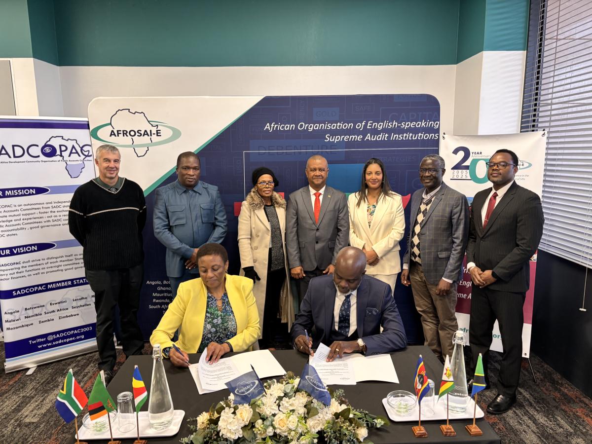 SADCOPAC & AFROSAI-E Delegation at the MOU Signing