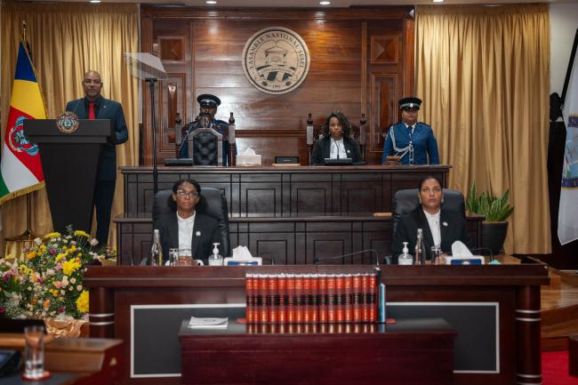 President Of The Republic Of Seychelles Addresses The National Assembly